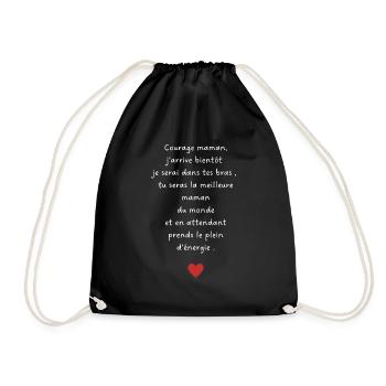 J’arrive bientôt maman-annonce grossesse maman - Sac de sport léger - noir - Devant