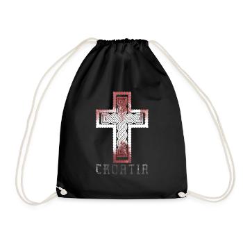 Croatie hrvatska kroatia hrv travel europe zagreb - Sac de sport léger - noir - Devant