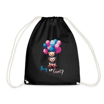 Boy or Girl - Turnbeutel - Schwarz - Vorne