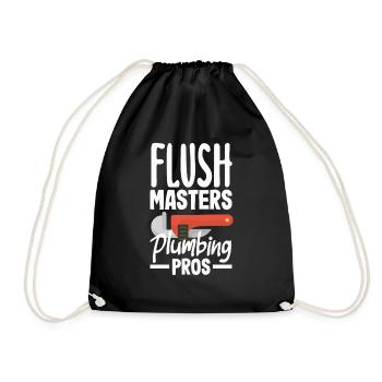Flush Masters Plumbing Pros Expert Plumber - Turnbeutel - Schwarz - Vorne