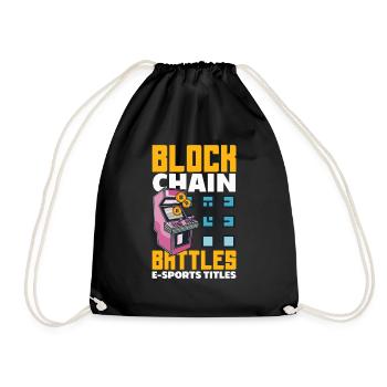 Cryptocurrency Rewards Gaming Blockchain Gamer - Drawstring Bag - black - Front