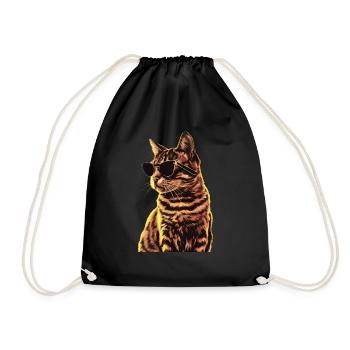 Sonnenbrille für American Shorthair Geschenk - Turnbeutel - Schwarz - Vorne