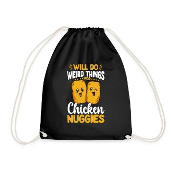 Chicken Nugget Lover Chicken Nuggets - Drawstring Bag - black - Front