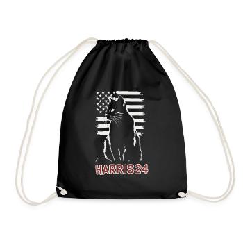 Kamala Harris 24 Cat Lady Supporter - Turnbeutel - Schwarz - Vorne
