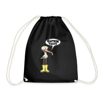 Good Tach Seagull Funny Saying Funny Saying - Drawstring Bag - black - Front