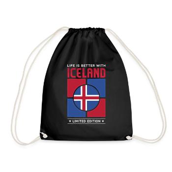 Islande - Sac de sport léger - noir - Devant