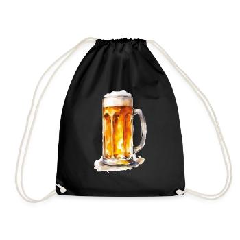 Bière 1 - Sac de sport léger - noir - Devant