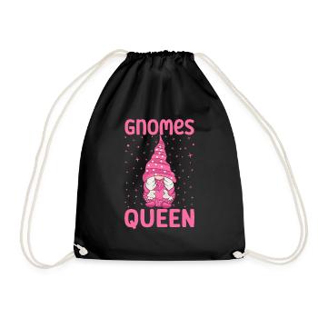Garden Gnome Costume Gnomes Queen Gnome - Drawstring Bag - black - Front