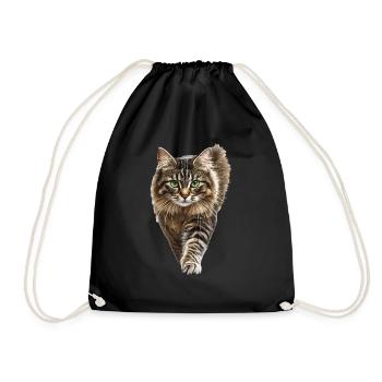 Amerikanischer Bobtail - Turnbeutel - Schwarz - Vorne