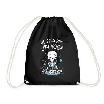 J'peux pas j'ai yoga - Sac de sport léger - noir - Devant