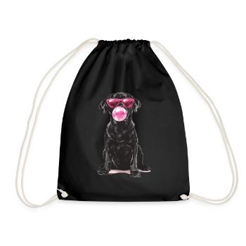 Labrador Retriever - Turnbeutel - Schwarz - Vorne