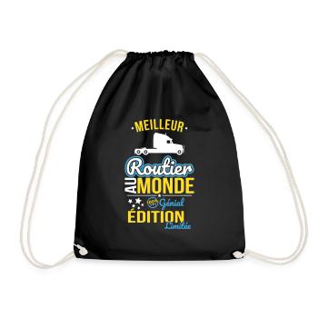 World's Best Truck Driver - 100% Awesome - Drawstring Bag - black - Front