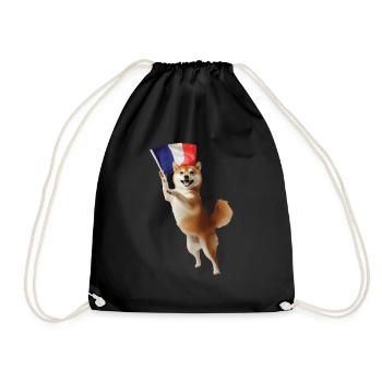 Shiba Inu - Turnbeutel - Schwarz - Vorne