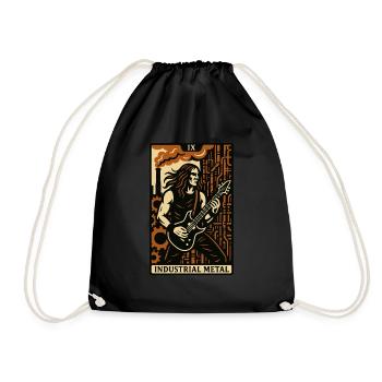 Métal industriel (Carte IX) - Sac de sport léger - noir - Devant