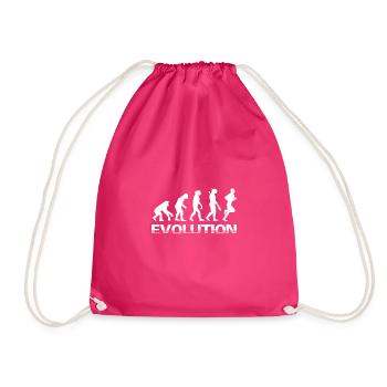 Running Evolution History Jogging - Drawstring Bag - fuchsia - Front