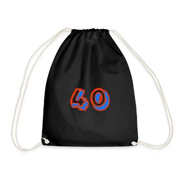 40. 40 YEARS. 40th ANNIVERSARY. 40TH ANNIVERSARY. - Drawstring Bag - black - Front