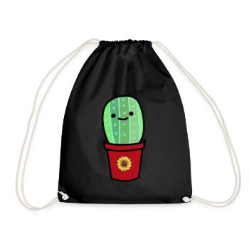 Cactus Plant Plants Cactus - Drawstring Bag - black - Front
