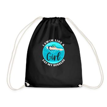Natation Filles Natation Équipe Humour - Sac de sport léger - noir - Devant