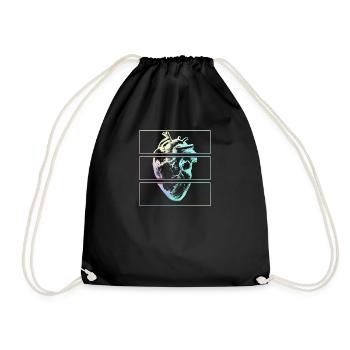 Coeur Anatomie Humaine Emo Pastel Goth - Sac de sport léger - noir - Devant