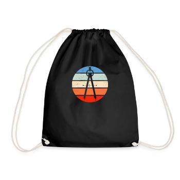 Architecture Tool Construction Architect - Drawstring Bag - black - Front