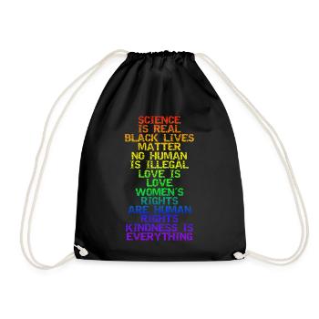 LA SCIENCE EST UNE VRAIE VIE NOIRE COMPTE LGBT PRIDE BLM - Sac de sport léger - noir - Devant