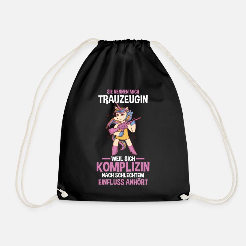 Trauzeugin - Turnbeutel - Schwarz