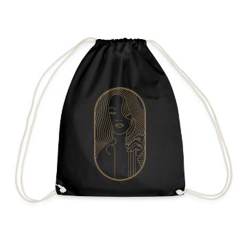 Beauty Artdeco Digital Art Prints - Sammlerstücke - Turnbeutel - Schwarz - Vorne