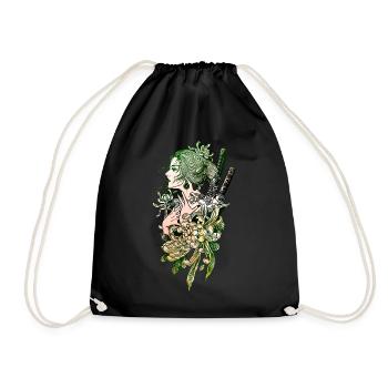 Épée de Geisha Japonaise Guerrier Samouraï 111 - Sac de sport léger - noir - Devant