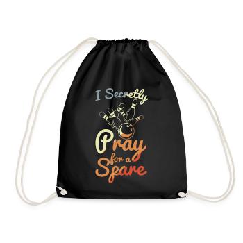Bowling Joke - Drawstring Bag - black - Front