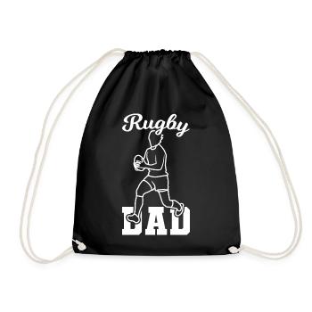 Rugby Dad - Drawstring Bag - black - Front