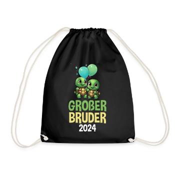 I'm going to be Big Brother 2024 Turtle Baby - Drawstring Bag - black - Front