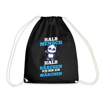 Mi-humain, mi-ours - Sac de sport léger - noir - Devant