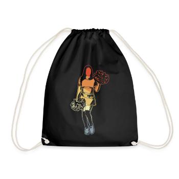 Filles pom-pom girl - Sac de sport léger - noir - Devant