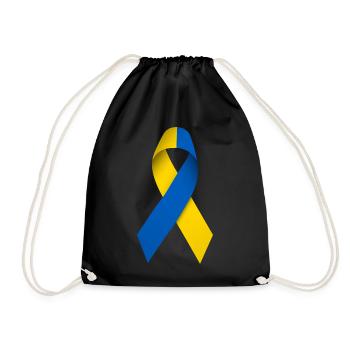 Ukrainian Peace Loop - Drawstring Bag - black - Front