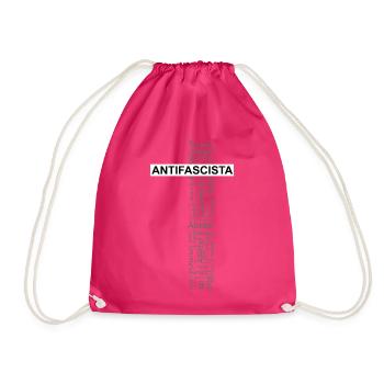 Alerte! Antifasciste ! - Art des mots - Sac de sport léger - fuchsia - Devant