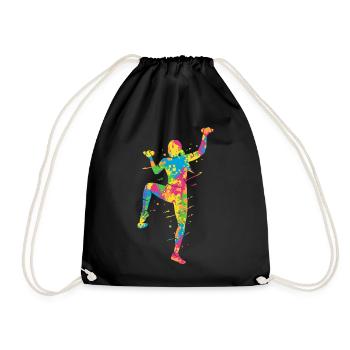 Escalade de bloc Grimpeurs colorés Filles Escalade de montagne - Sac de sport léger - noir - Devant