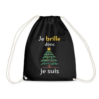 Glittering Fir I Shine, I Am - Drawstring Bag - black - Front