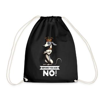 Avant de demander Whippet Lévrier Whippets Lévriers - Sac de sport léger - noir - Devant
