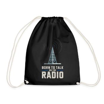 Born To Talk On The Radio Funk Presenter - Drawstring Bag - black - Front