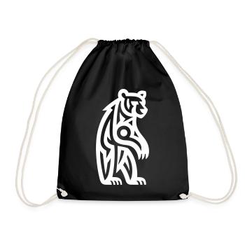 Just a White Bear #3 / JustN-imal - Drawstring Bag - black - Front
