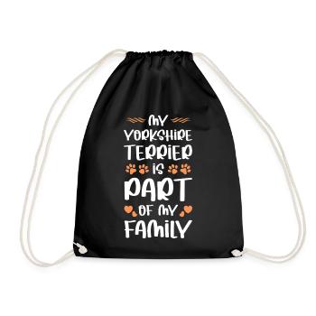 Mon membre de la famille Yorkshire Terrier - Sac de sport léger - noir - Devant