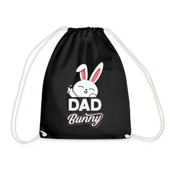 Joyeuse Pâques, douce chasse aux œufs du lapin, œufs de Pâques - Sac de sport léger - noir - Devant