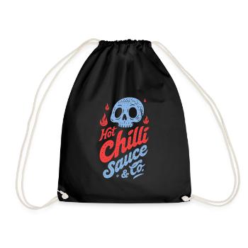 Design de la sauce piment Blue Skull - Sac de sport léger - noir - Devant