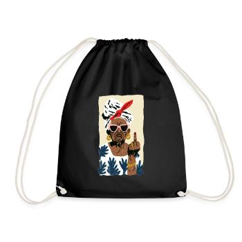 Style Grand-mère Espiègle - Sac de sport léger - noir - Devant