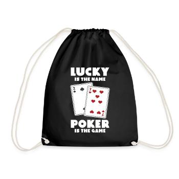 Poker Pokerspieler Texas Holdem - Turnbeutel - Schwarz - Vorne