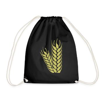 cereals corn cereal wheat wheat veggie gemuese v - Drawstring Bag - black - Front