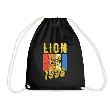Leo 1996 Zodiac Birthday Gift - Drawstring Bag - black - Front