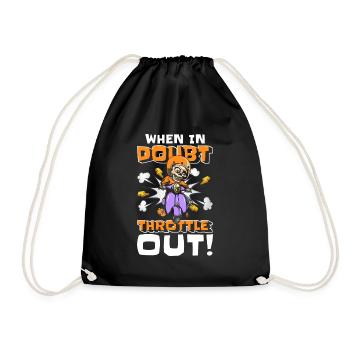 Retro Cartoon Character Cartoon Illustration - Drawstring Bag - black - Front
