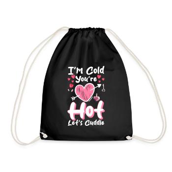 Cuddling Cuddly Tenderness Family - Drawstring Bag - black - Front