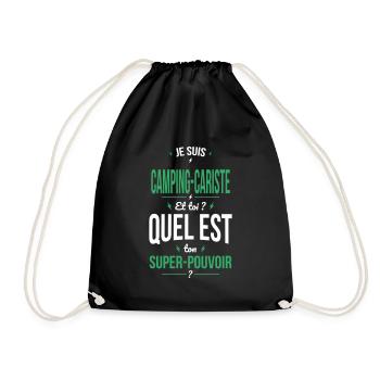 Je suis camping-cariste - Super-pouvoir - Sac de sport léger - noir - Devant